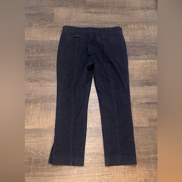 Anthropologie Women's The Essential Slim Straight Leg Dark Blue Rinse Size 10 - Picture 2 of 5